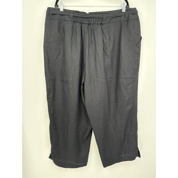 Kim Rogers Belted Lined Crop Pant Black 2X Plus NEW - Picture 4 of 5